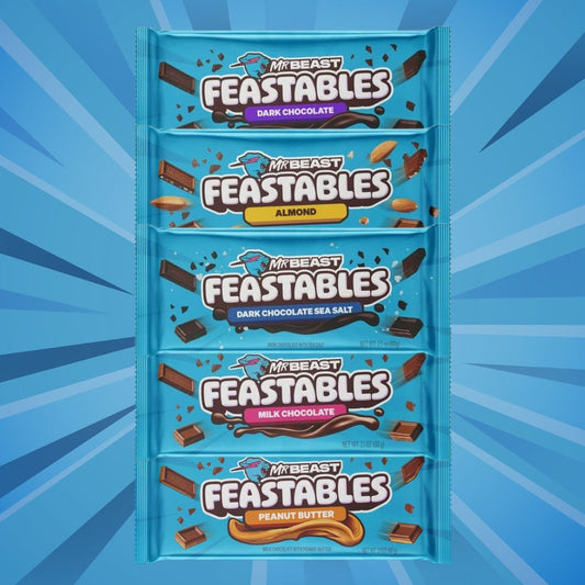 Les nouveaux chocolats Feastables réinventés de MrBeast.