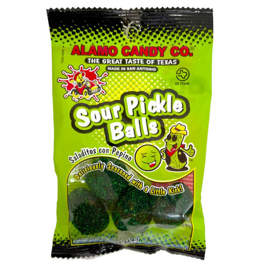 Alamo Sour Pickle Balls 28g - La Perle Sucrée