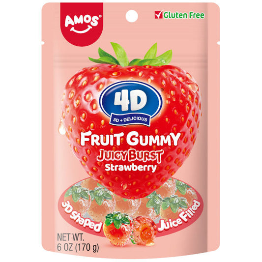 Amos 4D Gummy Strawberry 170g - La Perle Sucrée