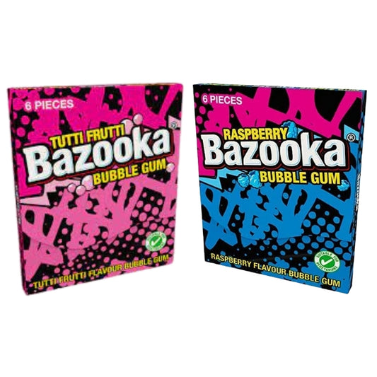 Bazooka Tutti Frutti & Raspberry Bubble Gum Wallet 33g - La Perle Sucrée