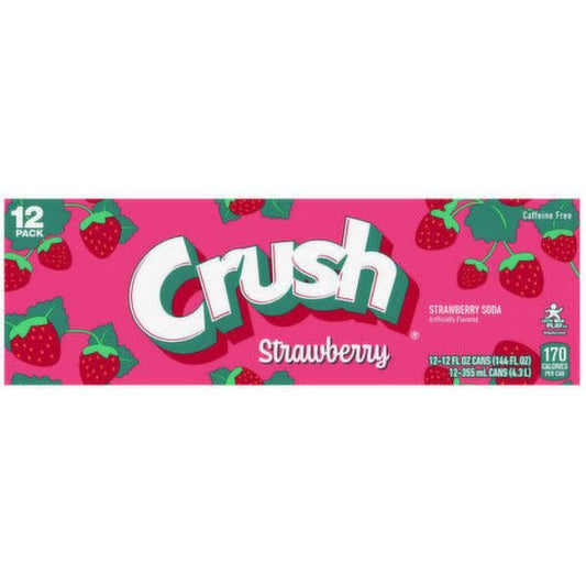 Crush Strawberry 355ml (Caisse) - La Perle Sucrée