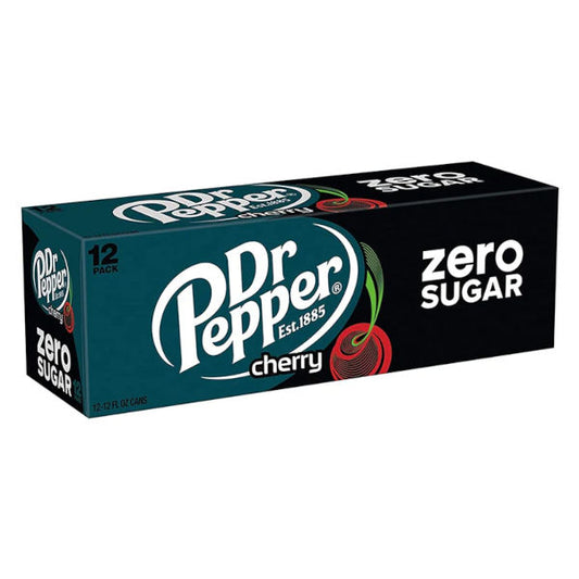 Dr Pepper Cherry Zero Sugar 355ml (Caisse) - La Perle Sucrée