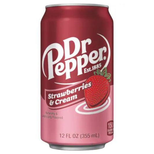 Dr Pepper Strawberries and Cream 355ml - La Perle Sucrée