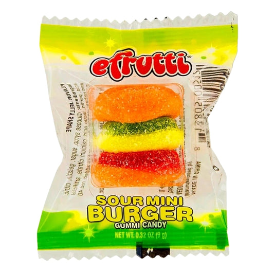 Efrutti Sour Burgers 9g - La Perle Sucrée