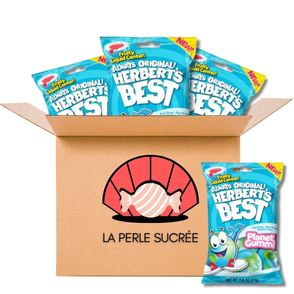 Herbert's Best Planet Gummi Candy Peg Bag 75g (Caisse) - La Perle Sucrée