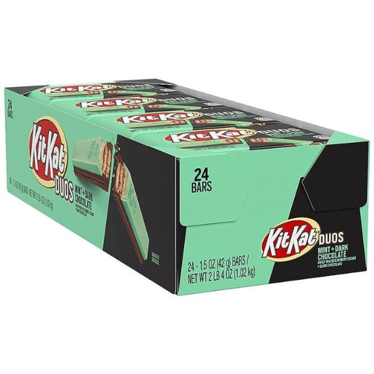 KitKat Duos Mint + Dark Chocolate Bar 42g (Caisse) - La Perle Sucrée