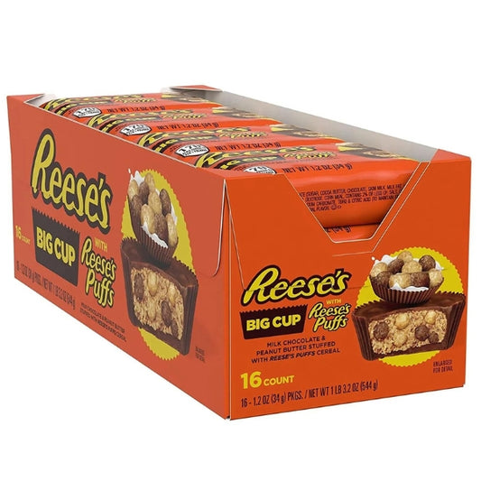 Reese's Big Cup With Reese's Puffs 34g (Caisse) - La Perle Sucrée