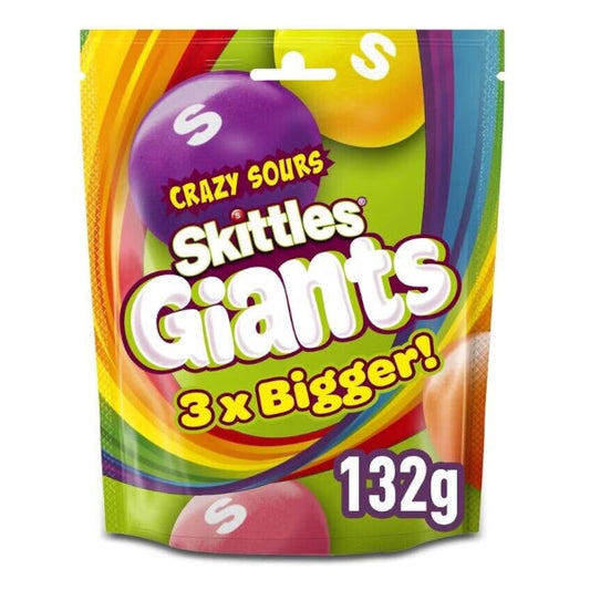 Skittles Géants Crazy Sours 132g - La Perle Sucrée