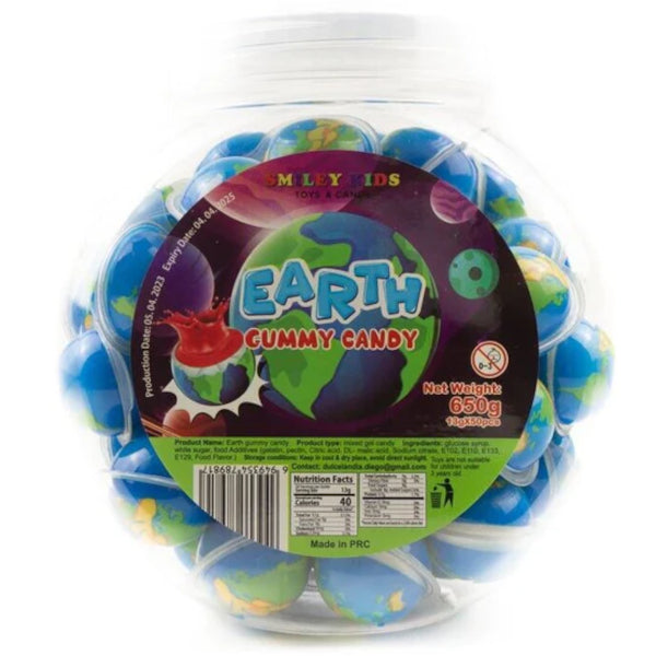 Smiley Kids  Filled Gummy Candy Earth 13g - La Perle Sucrée