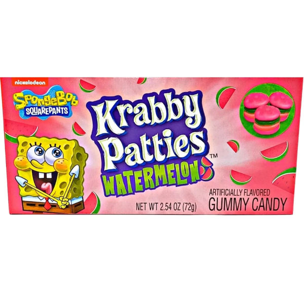 Spongebob Squarepants Gummy Krabby Patties Watermelon 72g - La Perle Sucrée