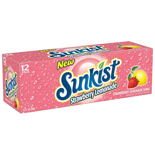 Sunkist Strawberry Lemonade 355ml (Caisse) - La Perle Sucrée