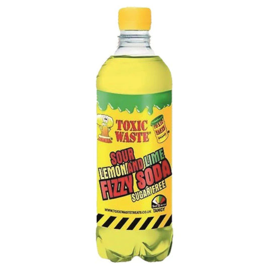 Toxic Waste Fizzy Soda Sour Lemon 500ml - La Perle Sucrée
