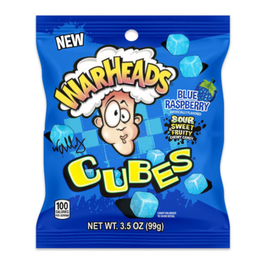 Warheads Cubes Framboise Bleue 99g - La Perle Sucrée