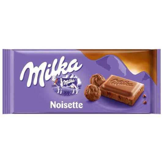Barre de Chocolat Milka aux Noisettes 100g - La Perle Sucrée