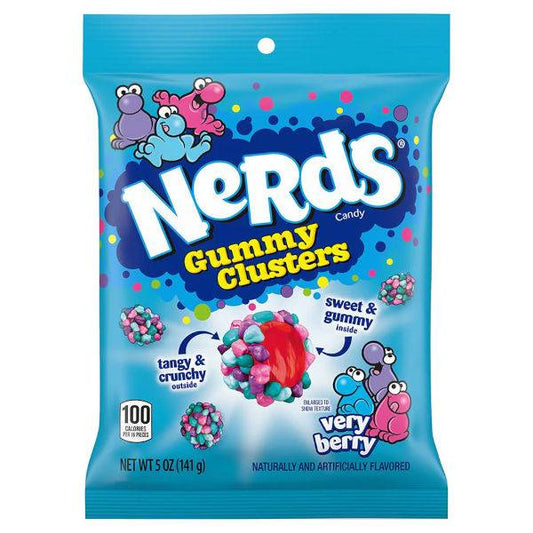 Nerds Gummy Clusters aux Baies Peg Bag 85g