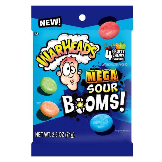 Warheads Géants Bonbons à mâcher aux fruits acidulés Sour Boom 71g - La Perle Sucrée